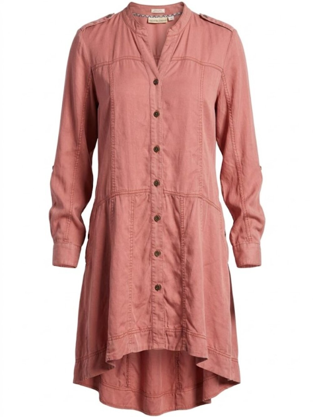 Holding Horses Anthropologie Rose Pink Shirt Dress Hi-Low Boho Utility Size 4